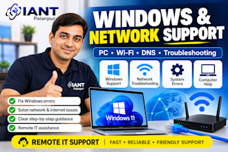 troubleshoot windows PC and basic network issues remotely