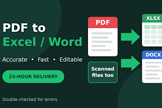 convert PDF to editable excel or word