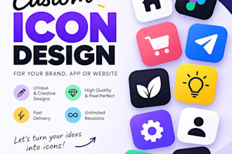 design professional and modern icons for your website