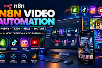 setup n8n video automation shopify ai video tiktok reels n8n youtube automation