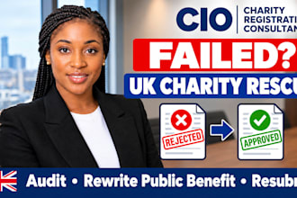 rescue your rejected UK charity or cio registration