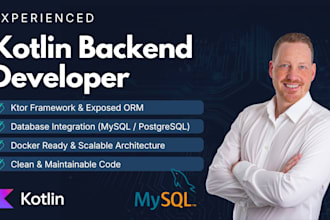 build a custom kotlin backend with database integration
