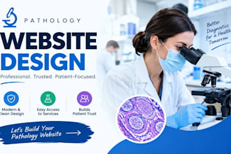 build pathology website, medical lab website, diagnostic center, medical website