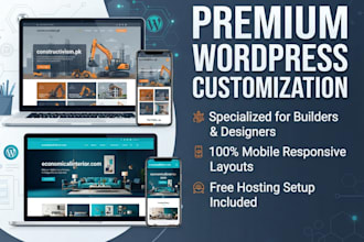 build a wordpress website for contractors and interior studios