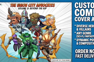 draw a custom cover art for your comic, book or podcast