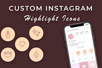do custom aesthetic instagram highlight icon design