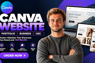 design a canva website, portfolio website or ugc portfolio