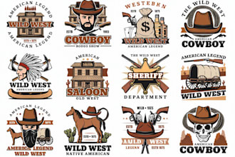 design vintage western ranch, rodeo, cowboy and country logo