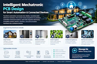 design mechatronic pcb for smart homes, automatic doors, blinds, curtains, locks