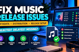 music distribution, fix distribution issues, and digital release setup issue fix