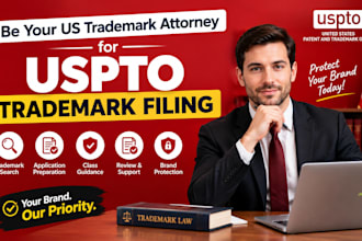 be your US trademark attorney for uspto trademark filing