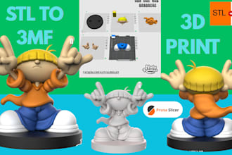 convert stl to 3mf color 3d model 2d to 3d for bambu lab multicolor printing