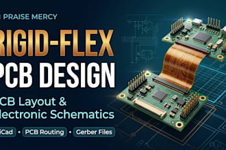 design professional rigid flex pcb layouts and electronic schematics