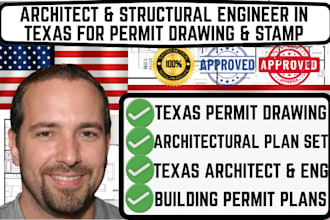 be texas architect structural engineer for permit drawings and engineer stamp