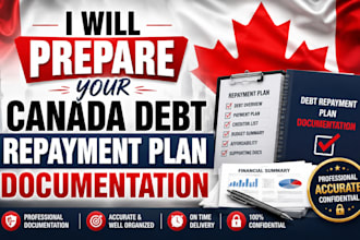 prepare your canada debt repayment plan documentation