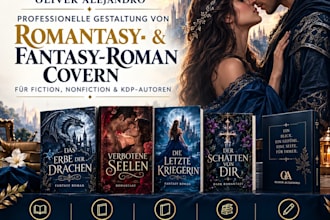 ich gestalte ein romantasy buchcover, fantasy romance cover und KDP buchcover