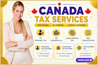 prepare canadian t1 personal tax returns and t2 corporate tax returns