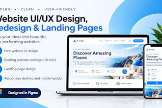design or redesign website and landing page in figma