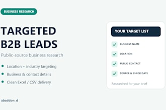 find targeted b2b business leads and public contact details
