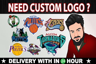 custom nba, mlb, NFL, nhl, ncaa, ufc parody logo with your name or brand