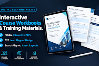 design a premium course workbook and interactive training materials lead magnets