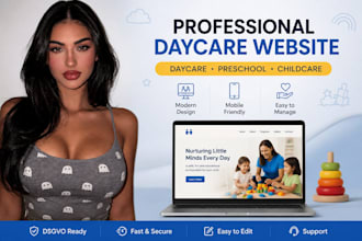design a professional daycare, preschool, and childcare website