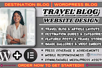 design a professional travel blog and travel website