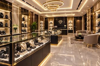 3d jewelry store ,retail store ,shopping mall design