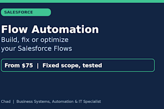 build, fix or optimize your salesforce flow automation