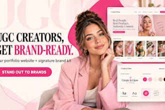design a high converting ugc creator portfolio website and brand kit