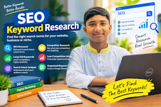 do keyword research, and website SEO optimization