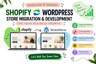 convert or migrate shopify to wordpress and wordpress to shopify