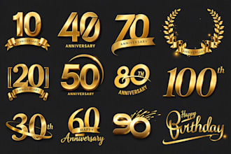 design an excellent event, anniversary, and celebration logo for your brand