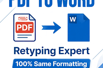 retype PDF to editable word documents with same formatting