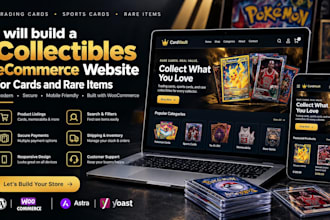 build a collectibles ecommerce website for cards and rare items