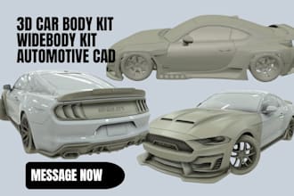 3d car body kit modeling widebody kit car model parts stl automotive cad design