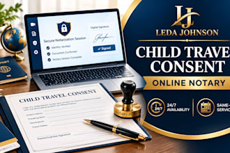 notarize your child travel consent letter online