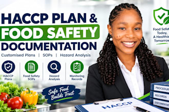 create a professional haccp plan and food safety documentation