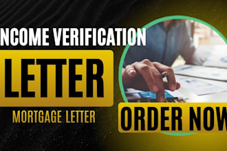 prepare income verification letters and proof of income documents