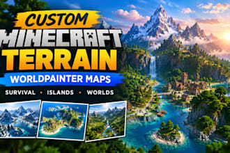 create minecraft worldpainter terrain and custom survival maps