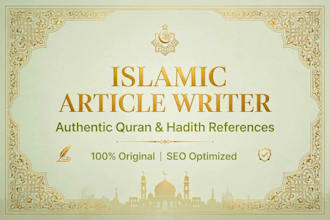 write authentic islamic articles and blog posts