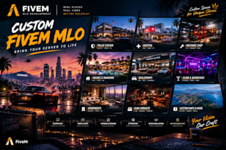 design a custom fivem mlo interiors map mlo developer props optimization