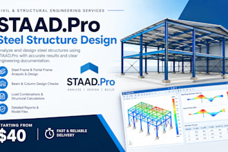 analyze and design steel structures using staad pro