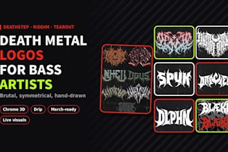 draw a custom death metal logo for your dj project