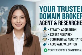 be your domain broker, domain agent, and domain researcher