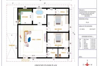 do 2d autocad floor plan architectural drafting and boq estimation