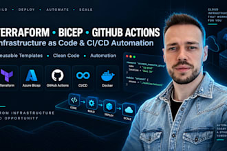 write terraform, bicep and github actions workflows