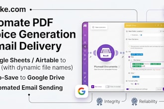 automate PDF invoice generation and email delivery with make com