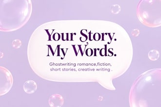 write engaging romance story, fiction as your ghost writer