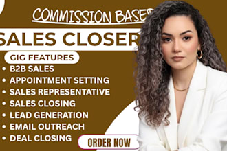 be commission based sales closer b2b sales representative salesperson salesrep